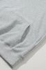 Light Grey Plain Fleece Lined Drawstring Hoodie with Pocket
