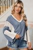 Ashleigh Blue Crochet Patchwork Exposed Seam High Low Loose Top