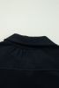 Black Quarter Zip Stand Neck Kangaroo Pocket Sweatshirt