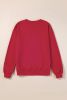 Racing Red XOXO Print Drop Sleeve Pullover Sweatshirt