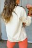 White Rainbow Colorblock Plus Size Sweatshirt