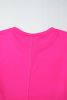 Light Green Colorblock Drop Sleeve Round Neck Top