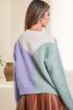Clearly Aqua Colorblock Knitted Sweater