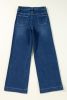 Sail Blue Wide Leg Pocketed High Waist Jeans