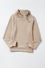 Apricot Solid Color Button Detail Textured Sweatshirt