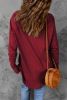 Red Starry America Print Thumbhole Long Sleeve Top