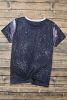 Black Bleached NASHVILLE Guitar Flower Graphic Tee