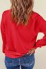 Red XOXO Heart Print Valentine Graphic Sweatshirt