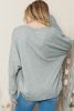 Grey Plain Solid Color Casual Seam Long Sleeve Top