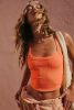 Grapefruit Orange Athletic Ribbed Cropped Cami Top