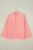 Flamingo Plus Size Solid Color Chest Pockets Crinkle Shacket