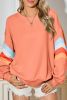 Flamingo Patchwork Drop Sleeve Loose Sweatshirt